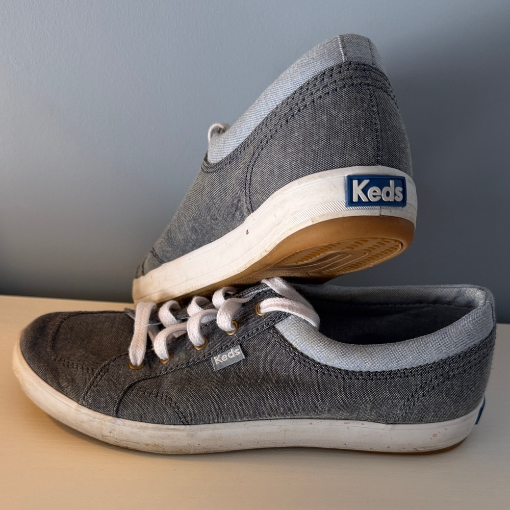 KEDS Charcoal Canvas Shoes with White Accents 6.5